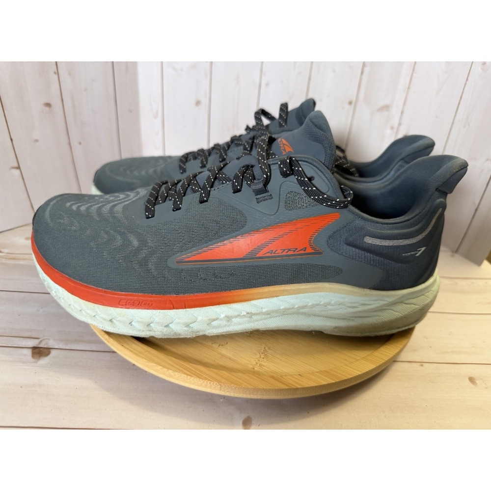 Altra Torin 7 Gray Orange Men's Size 11 Road Running Shoes Zero Drop EGO Max